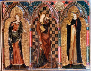 Couronnement de sainte Marie, à sa gauche le roi David, depuis l