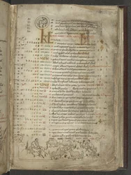 Page de calendrier pour mai : Bergers et troupeau