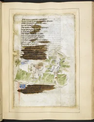 Cotton MS Tiberius A. VII fol.49 Une personnification de la nécromancie