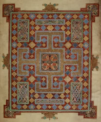 Cotton Nero D. IV, f.138v Page de tapis introduisant l