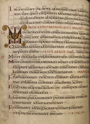 Psaume 56 avec gloss en vieil anglais et initiale décorée MI