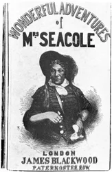 Couverture de la première édition de Les merveilleuses aventures de Mme Seacole, publiée par James Blackwood de Paternoster Row, 1857