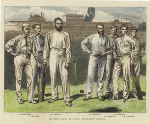 Cricket - Groupe de joueurs de cricket distingués