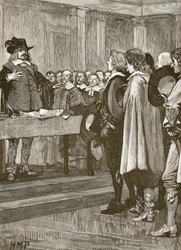 Cromwell refusant la couronne (illustration de Cassells Illustrated History of England)
