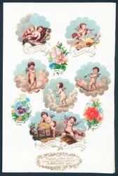 Carte de Saint-Valentin avec Cupidon