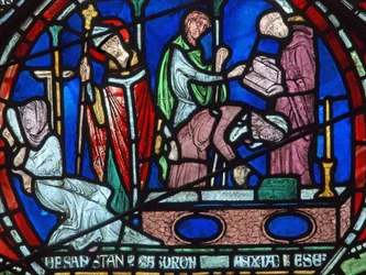 Guérison des filles de Godbald de Boxley, début du 13ème siècle