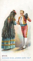 Salutation coutumière en Espagne, 1907