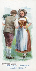 Salutation coutumière en Suisse, 1907