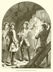 DAsfeldt et les officiers anglais dans la mine