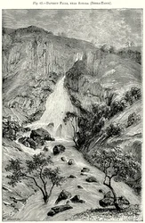 Chutes de Davezut, près de Samara (Debra-Tabor) (gravure)