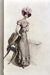 Robe de jour, planche de mode de Ackermann
