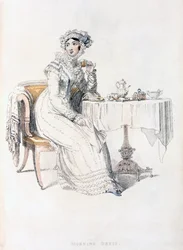 Robe de jour, planche de mode de Ackermann