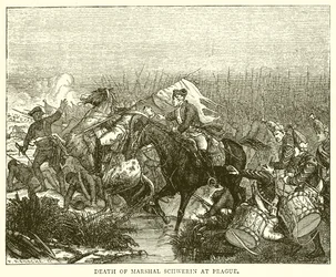 Mort du maréchal Schwerin à Prague