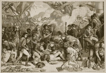 Mort de Nelson (illustration de Cassells Illustrated History of England)