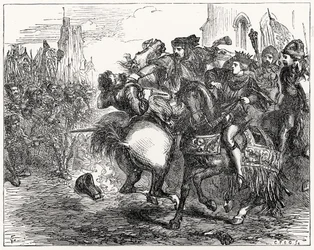 Mort de Wat Tyler (d.1381) (gravure)