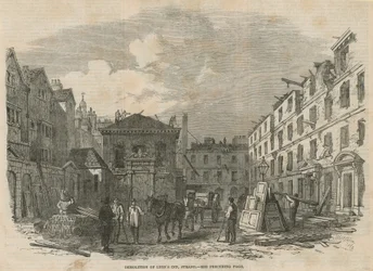 Démolition de Lyons Inn, Strand, Londres