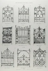 Conceptions pour des balustrades en fonte, de 