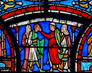(détail) de la fenêtre du Miracle