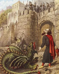 Diabolus, Ill-Pause et Tisiphone devant les portes de Mansoul