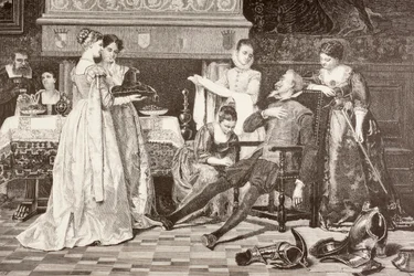 Don Quichotte dans la maison du Duc et de la Duchesse (lithographie)