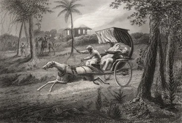 Le Dr Graham abattu dans son buggy par les mutins de Sealkote en 1857, de 