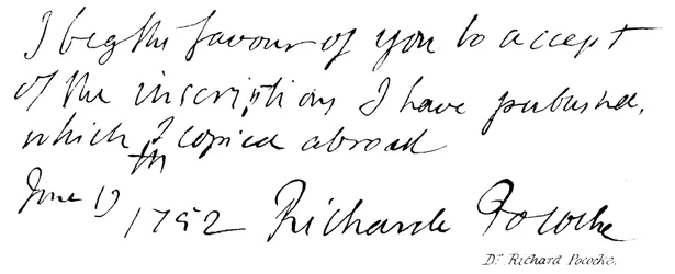 Dr Richard Pococke