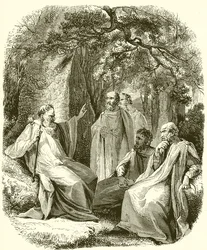 Druides dans le bosquet sacré