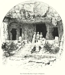 Façade est du temple rupestre d