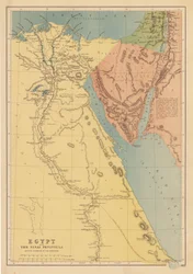 Égypte avec la péninsule du Sinaï et les voyages des Israélites