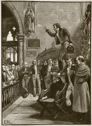 Réunion électorale en Irlande, 1825, illustration de Cassells Illustrated History of England