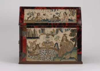 Coffret brodé, vers 1660