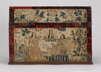 Coffret brodé, vers 1660