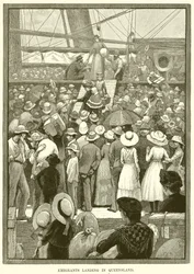 Émigrants débarquant dans le Queensland