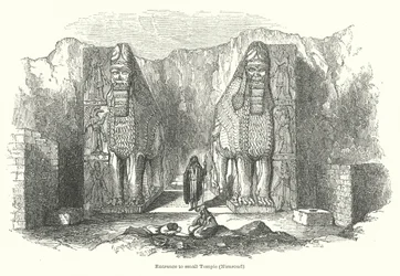 Entrée du petit temple (Nimroud) (gravure)