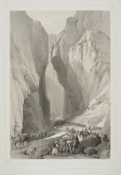 Entrée du col de Bolan depuis Dadur, de 