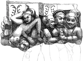 Relief érotique des grottes d