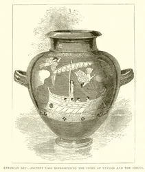 Art étrusque - Vase ancien représentant l
