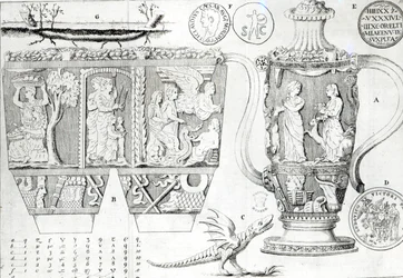Vase étrusque et motifs