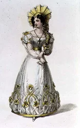 Robe de soirée, planche de mode de Ackermann