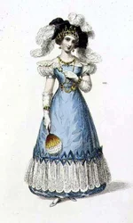 Robe de soirée, planche de mode de Ackermann