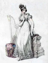 Robe de soirée, planche de mode de l