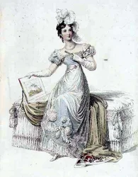 Robe de soirée, planche de mode du Repository of Arts d