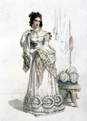 Robe de soirée, planche de mode de Ackermann