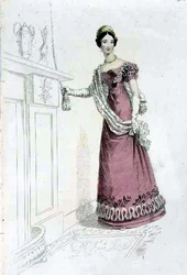 Robe de soirée, planche de mode de l