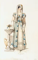 Robe de soirée, planche de mode de Ackermann