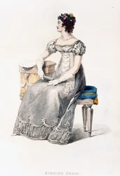 Robe de soirée, planche de mode de Ackermann