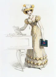 Robe de soirée, planche de mode de Ackermann
