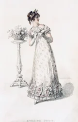 Robe de soirée, planche de mode de Ackermann