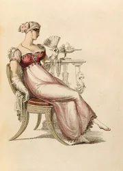 Robe de soirée ou robe de bal, planche de mode de Ackermann