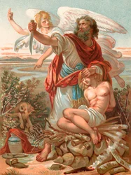 Le fidèle Abraham prêt à sacrifier son fils Isaac